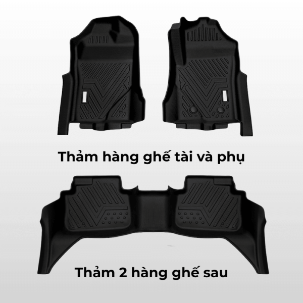 Bộ thảm lót sàn ô tô Ford Fiesta chất liệu TPE