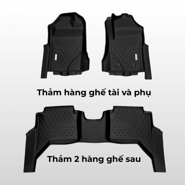 Bộ thảm lót sàn ô tô Ford Ranger chất liệu TPE