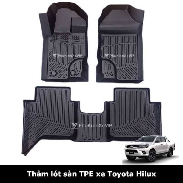 Thảm lót sàn ô tô Toyota Hilux chất liệu TPE cao cấp