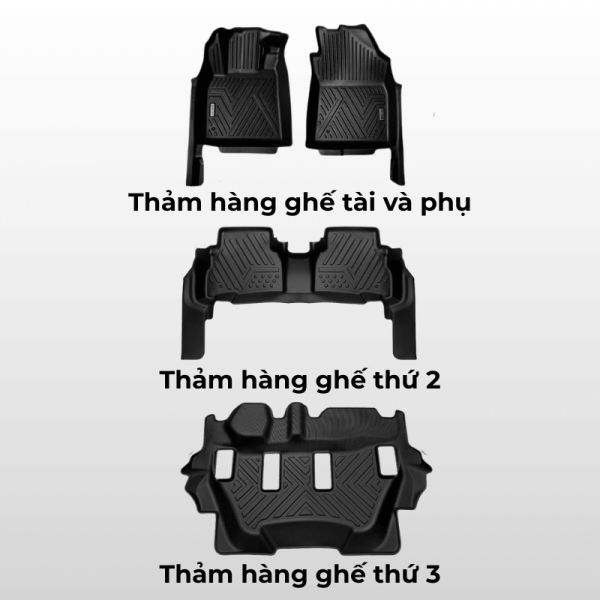 Bộ thảm lót sàn ô tô Honda BR-V chất liệu TPE