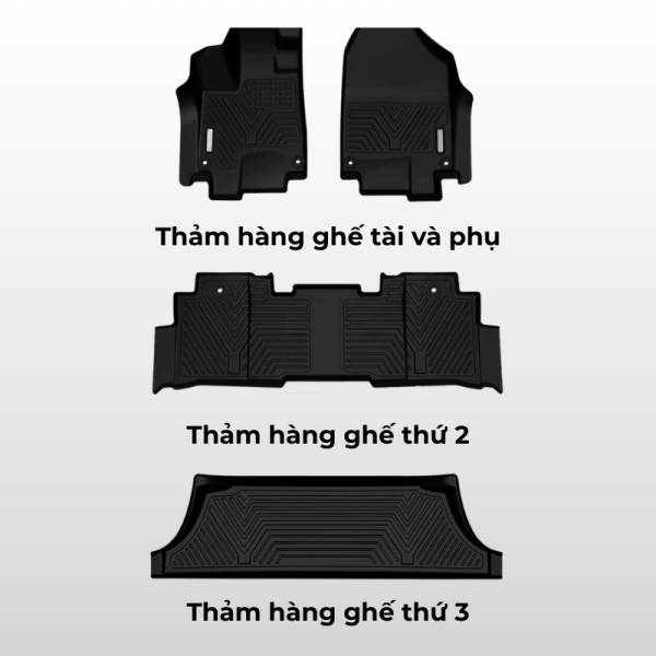 Bộ thảm lót sàn ô tô Honda Odyssey chất liệu TPE