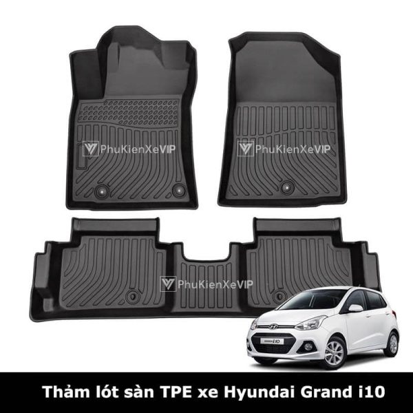 Thảm lót sàn ô tô Hyundai Grand i10 chất liệu TPE sang trọng