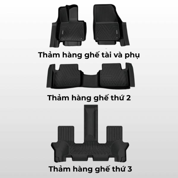 Bộ thảm lót sàn ô tô Hyundai Palisade chất liệu TPE