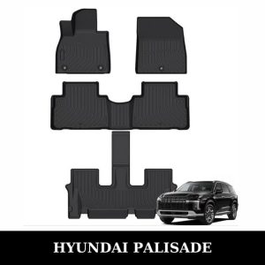 Thảm lót sàn xe ô tô Hyundai Palisade chất liệu TPE khuôn đúc nguyên khối tràn viền cao cấp