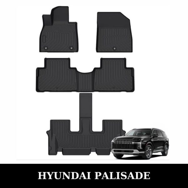 Thảm lót sàn xe ô tô Hyundai Palisade chất liệu TPE khuôn đúc nguyên khối tràn viền cao cấp