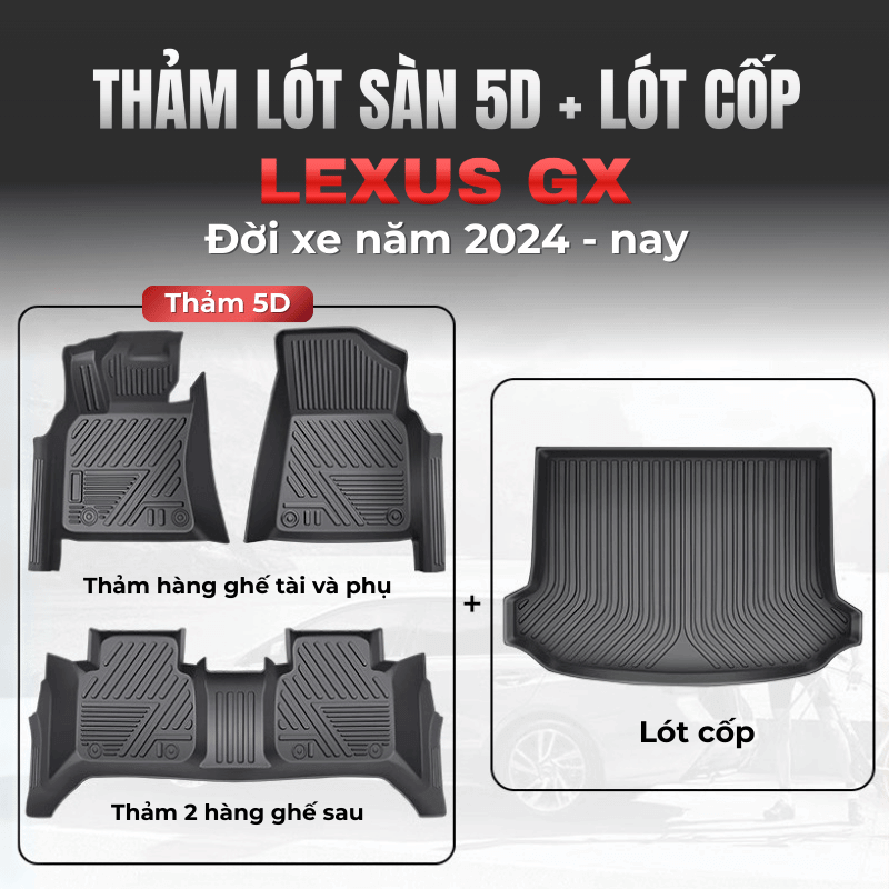 Thảm lót sàn ô tô TPE 5D & Lót cốp