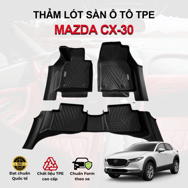 Thảm lót sàn ô tô Mazda CX-30 2020-2025 đúc 3D vừa khít sàn