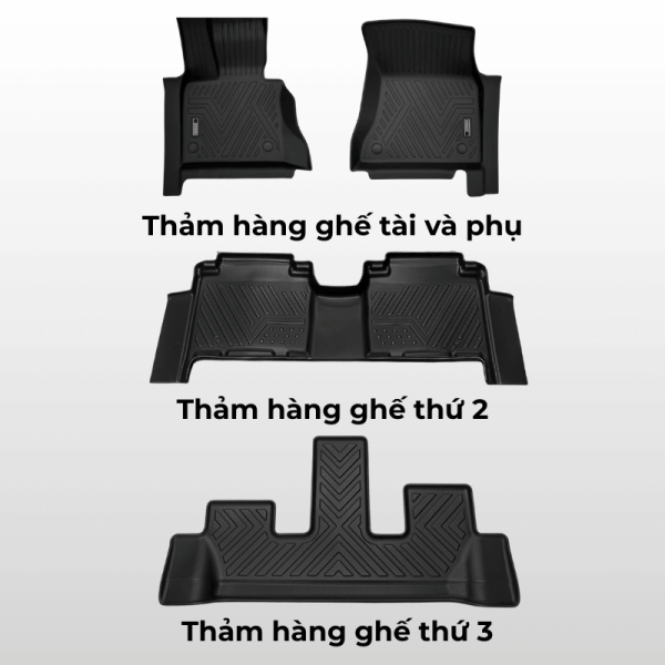 Bộ thảm lót sàn ô tô Mercedes Benz GLS SUV chất liệu TPE