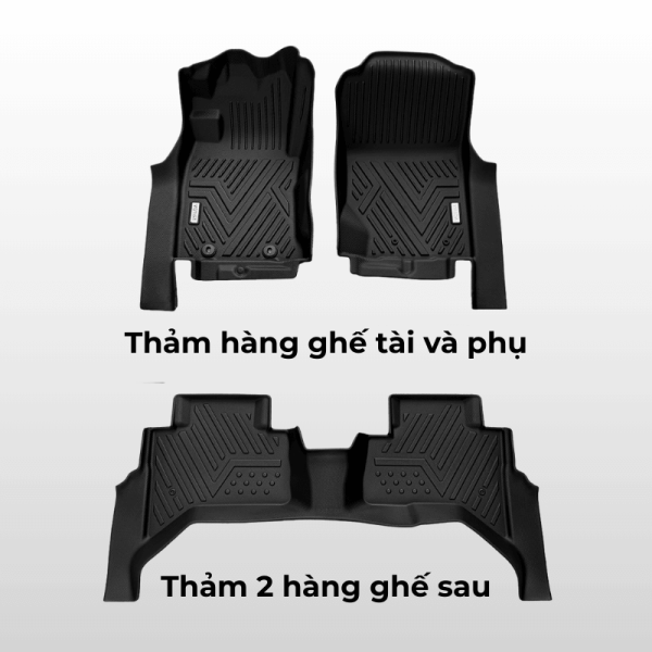 Bộ thảm lót sàn ô tô Mitsubishi Triton chất liệu TPE
