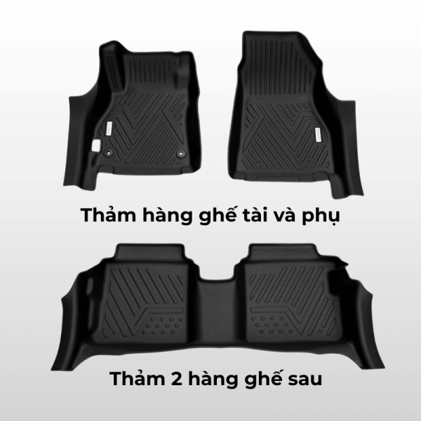 Bộ thảm lót sàn ô tô Nissan Almera chất liệu TPE