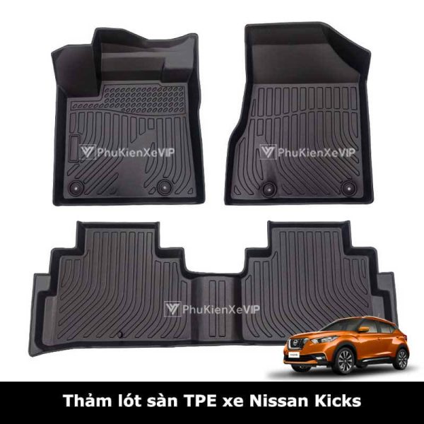 Thảm lót sàn ô tô Nissan Kicks chất liệu TPE