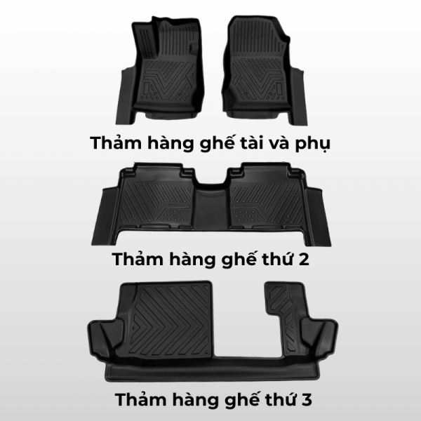 Bộ thảm lót sàn ô tô Nissan X-Trail chất liệu TPE