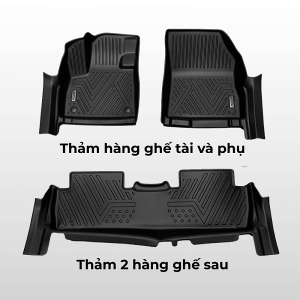 Bộ thảm lót sàn ô tô Peugeot 3008 chất liệu TPE