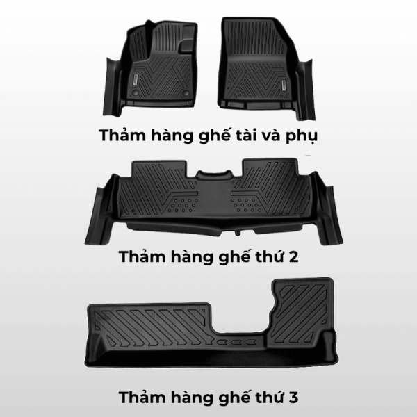 Bộ thảm lót sàn ô tô Peugeot 5008 chất liệu TPE