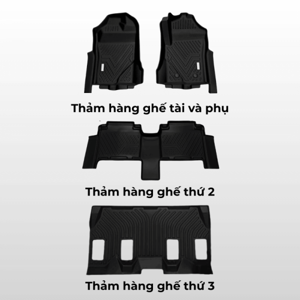 Bộ thảm lót sàn ô tô Peugeot Traveller chất liệu TPE