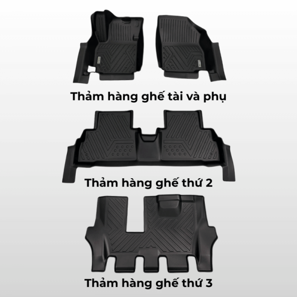 Bộ thảm lót sàn ô tô Suzuki Ertiga chất liệu TPE