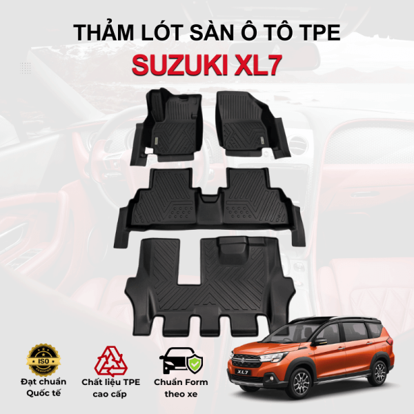 Thảm lót sàn xe ô tô Suzuki XL7 chất liệu TPE khuôn đúc nguyên khối tràn viền cao cấp