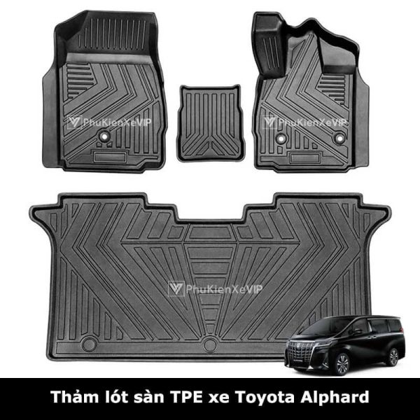 Thảm lót sàn ô tô Toyota Alphard chất liệu TPE