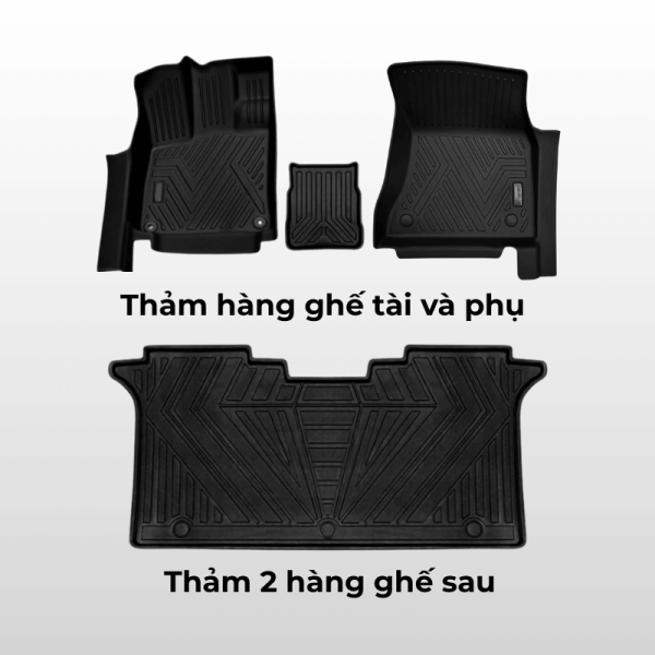 Bộ thảm lót sàn ô tô Toyota Alphard chất liệu TPE