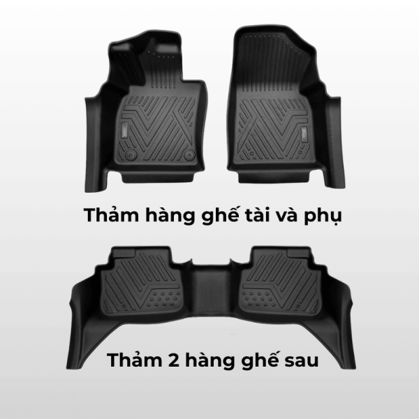 Bộ thảm lót sàn ô tô Toyota Camry chất liệu TPE