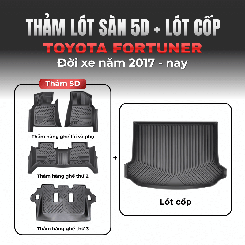 Thảm lót sàn ô tô TPE 5D & Lót cốp