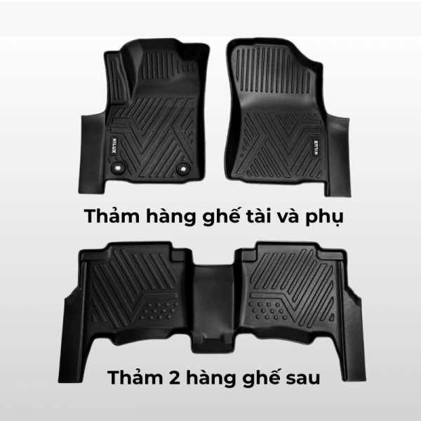 Bộ thảm lót sàn ô tô Toyota Hilux chất liệu TPE