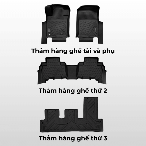 Bộ thảm lót sàn ô tô Toyota Land Cruiser chất liệu TPE