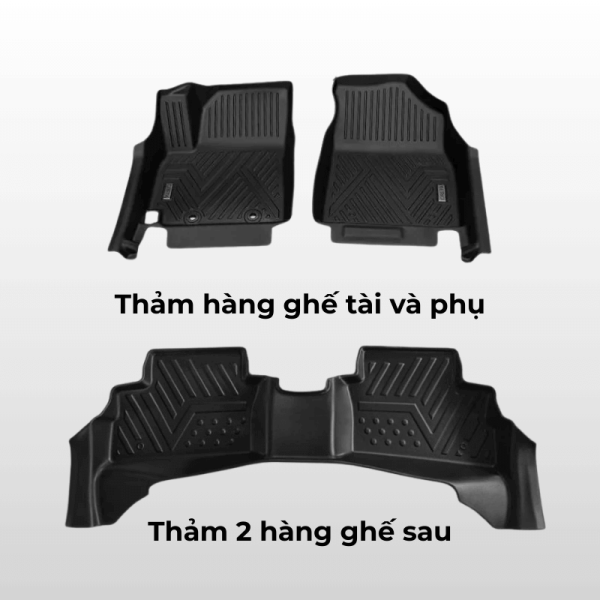 Bộ thảm lót sàn ô tô Toyota Raize chất liệu TPE