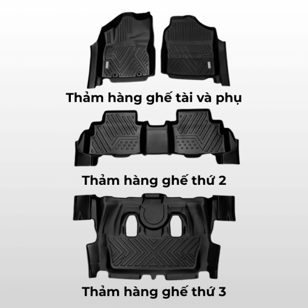 Bộ thảm lót sàn ô tô Toyota Veloz Cross chất liệu TPE
