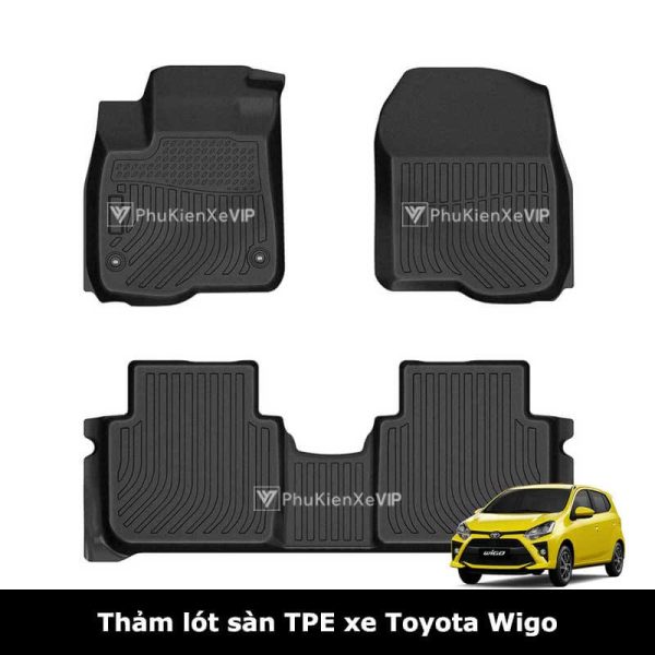 Thảm lót sàn ô tô Toyota Wigo chất liệu TPE sang trọng