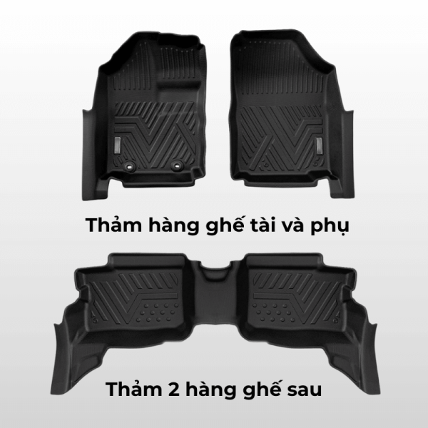 Bộ thảm lót sàn ô tô Toyota Wigo chất liệu TPE