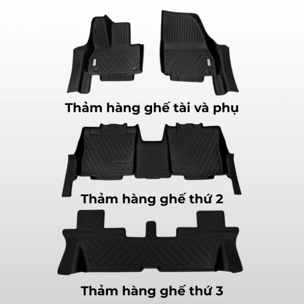 Bộ thảm lót sàn ô tô VinFast VF9 chất liệu TPE
