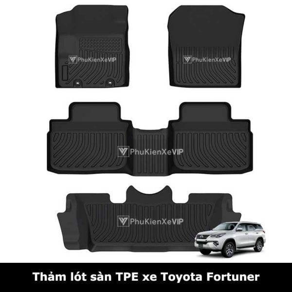 Thảm lót sàn ô tô Toyota Fortuner chất liệu TPE