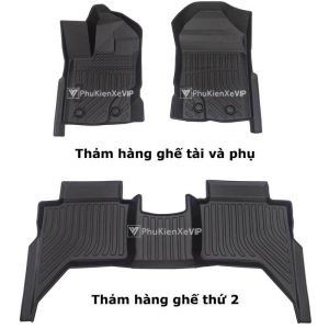 Bộ sản phẩm thảm lót sàn ô tô Vinfast VF5 chất liệu TPE