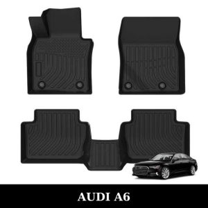 Thảm lót sàn xe ô tô Audi A6 chất liệu TPE khuôn đúc nguyên khối tràn viền cao cấp