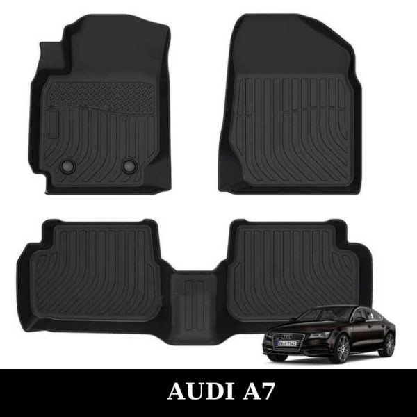 Thảm lót sàn xe ô tô Audi A7 chất liệu TPE khuôn đúc nguyên khối tràn viền cao cấp