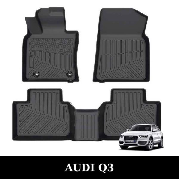 Thảm lót sàn xe ô tô Audi Q3 chất liệu TPE khuôn đúc nguyên khối tràn viền cao cấp
