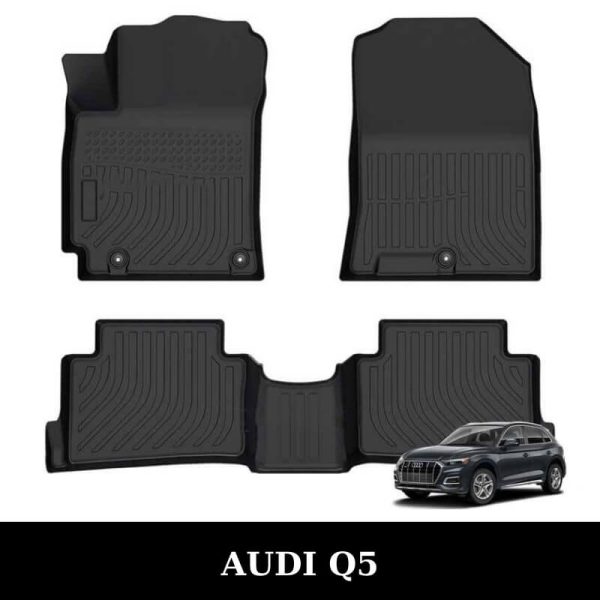 Thảm lót sàn xe ô tô Audi Q5 chất liệu TPE khuôn đúc nguyên khối tràn viền cao cấp