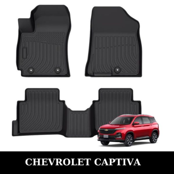 Thảm lót sàn xe ô tô Chevrolet Captiva chất liệu TPE khuôn đúc nguyên khối tràn viền cao cấp