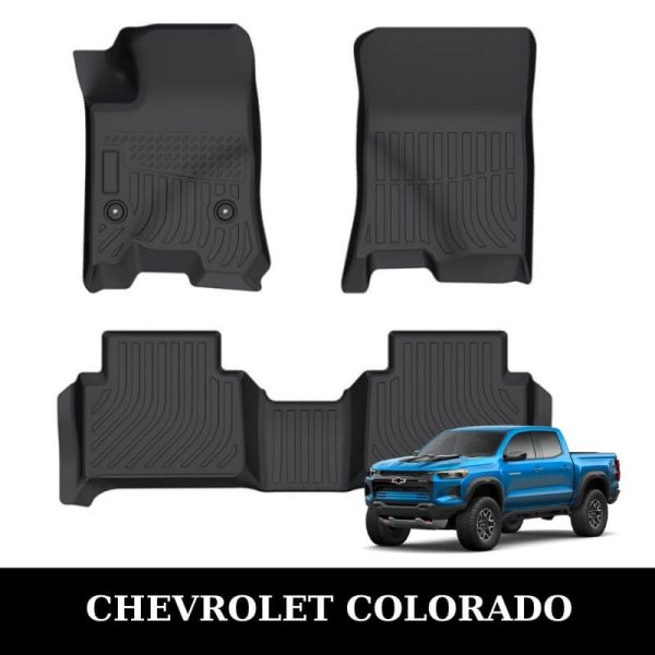 Thảm lót sàn xe ô tô Chevrolet Colorado chất liệu TPE khuôn đúc nguyên khối tràn viền cao cấp