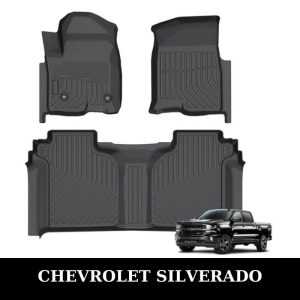 Thảm lót sàn xe ô tô Chevrolet Silverado chất liệu TPE khuôn đúc nguyên khối tràn viền cao cấp