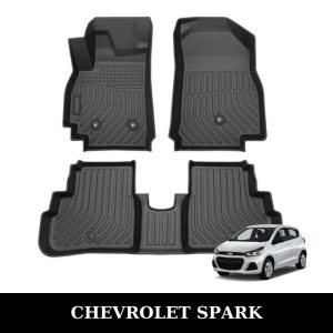 Thảm lót sàn xe ô tô Chevrolet Spark chất liệu TPE khuôn đúc nguyên khối tràn viền cao cấp