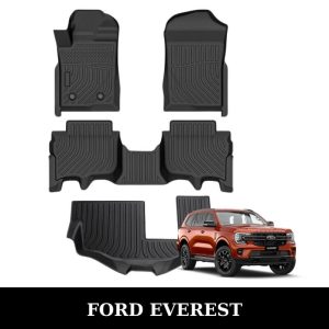 Thảm lót sàn xe ô tô Ford Everest chất liệu TPE khuôn đúc nguyên khối tràn viền cao cấp