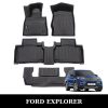 Thảm lót sàn xe ô tô Ford Explorer chất liệu TPE khuôn đúc nguyên khối tràn viền cao cấp