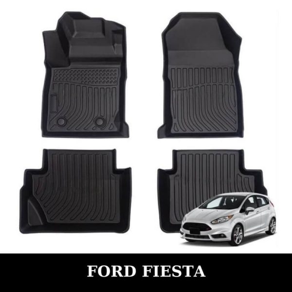 Thảm lót sàn xe ô tô Ford Fiesta chất liệu TPE khuôn đúc nguyên khối tràn viền cao cấp