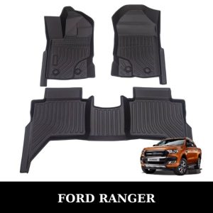 Thảm lót sàn xe ô tô Ford Ranger chất liệu TPE khuôn đúc nguyên khối tràn viền cao cấp