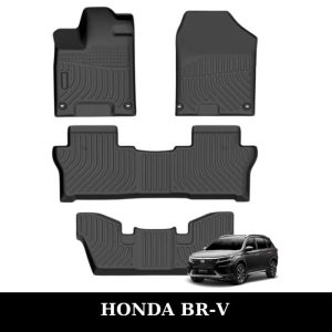 Thảm lót sàn xe ô tô Honda BR-V chất liệu TPE khuôn đúc nguyên khối tràn viền cao cấp