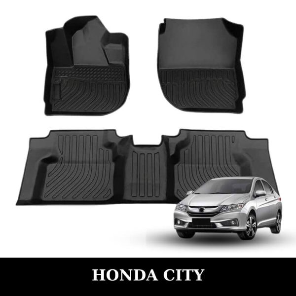 Thảm lót sàn xe ô tô Honda City chất liệu TPE khuôn đúc nguyên khối tràn viền cao cấp