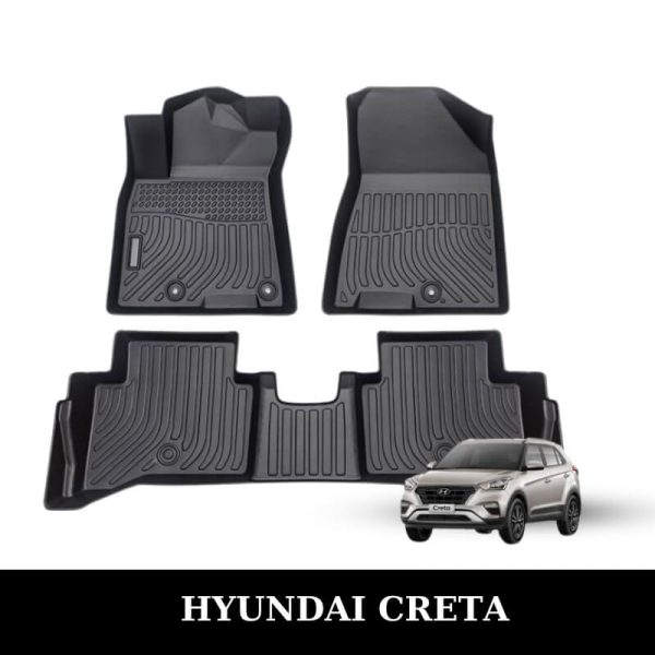 Thảm lót sàn xe ô tô Hyundai Creta chất liệu TPE khuôn đúc nguyên khối tràn viền cao cấp