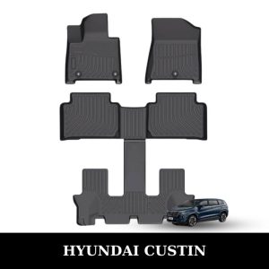 Thảm lót sàn xe ô tô Hyundai Custin chất liệu TPE khuôn đúc nguyên khối tràn viền cao cấp